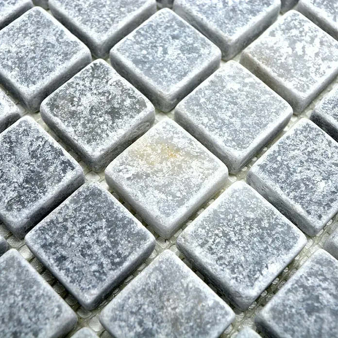 Mosaikfliese Quadrat Bardiglio XNT 40023 - 30,5 x 30,5 cm, Grau, Matt - Detailaufnahme
