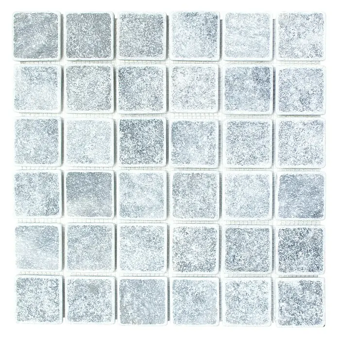 Mosaikfliese Quadrat Bardiglio XNT 40048 - 30,5 x 30,5 cm, Grau, Matt - Ansicht von oben