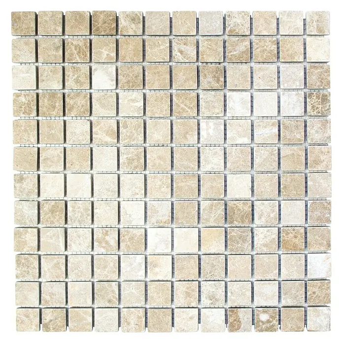 Mosaikfliese Quadrat Emperador XNT 46166 - 30,5 x 30,5 cm, Beige/Braun, Matt - Ansicht von oben