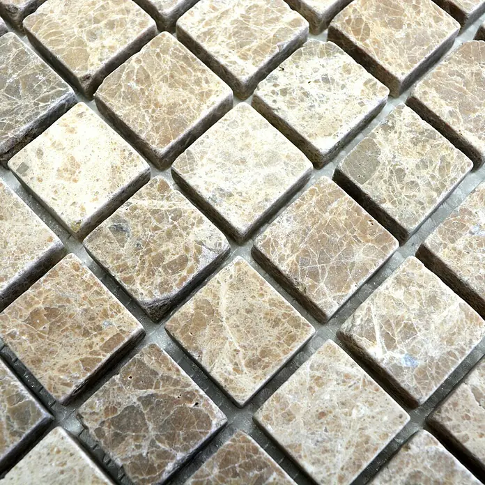 Mosaikfliese Quadrat Emperador XNT 46166 - 30,5 x 30,5 cm, Beige/Braun, Matt - Detailaufnahme