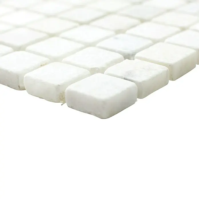 Mosaikfliese Quadrat Ibiza White XNT 42023 - 30,5 x 30,5 cm, Weiß, Matt - Detailaufnahme
