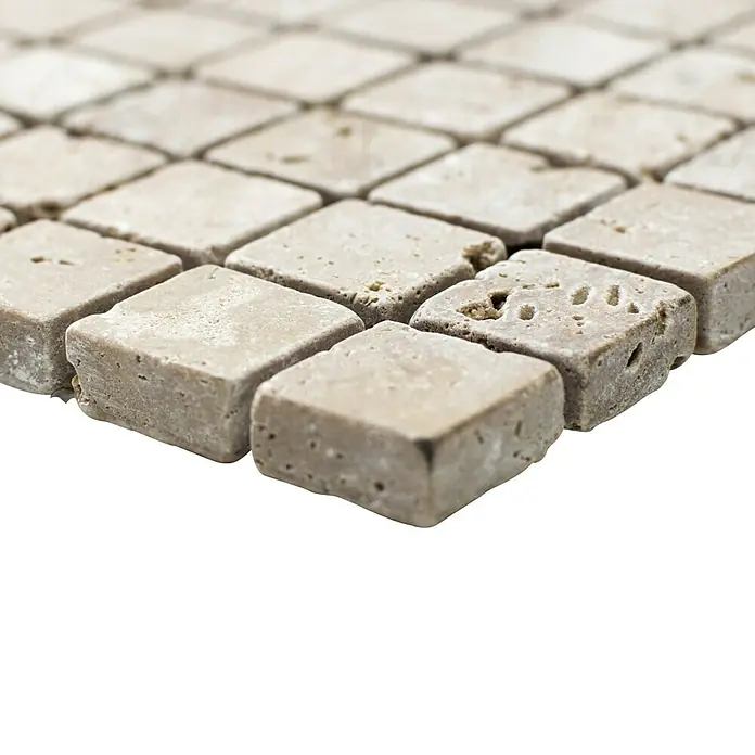 Mosaikfliese Quadrat Noce XNT 44023 - 30,5 x 30,5 cm, Beige, Matt - Detailaufnahme
