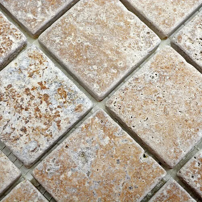 Mosaikfliese Quadrat Noce XNT 44048 - 30,5 x 30,5 cm, Beige/Braun, Matt - Detailaufnahme