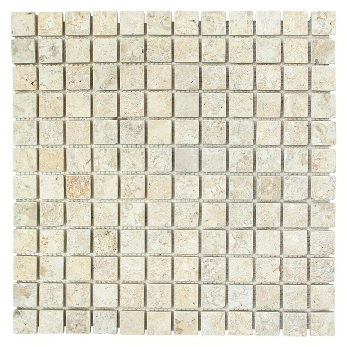 Mosaikfliese Quadrat Seabed XNT 48023 - 30,5 x 30,5 cm, Beige, Matt - Ansicht von oben