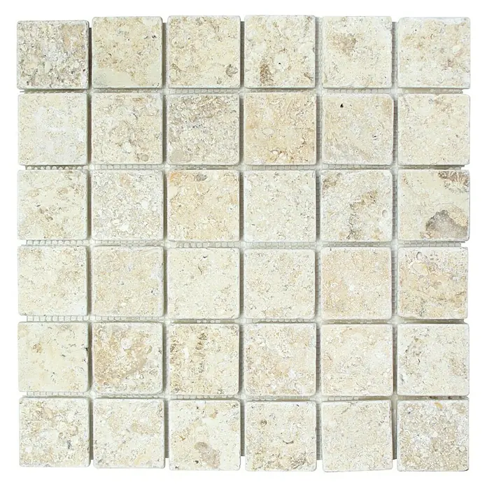 Mosaikfliese Quadrat Seabed XNT 48048 - 30,5 x 30,5 cm, Beige, Matt - Ansicht von oben