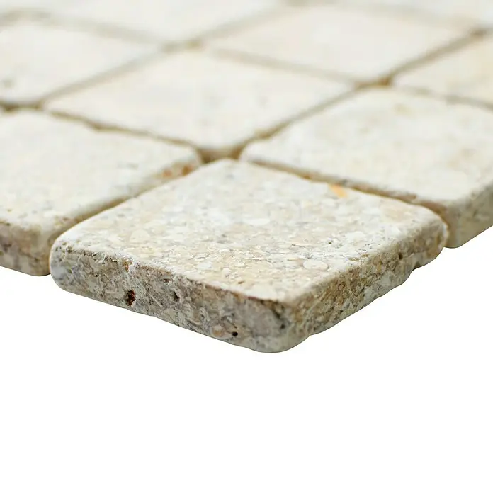 Mosaikfliese Quadrat Seabed XNT 48048 - 30,5 x 30,5 cm, Beige, Matt - Detailaufnahme