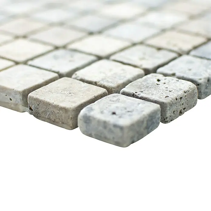 Mosaikfliese Quadrat XNT 47023 - 30,5 x 30,5 cm, Silber, Matt - Detailaufnahme