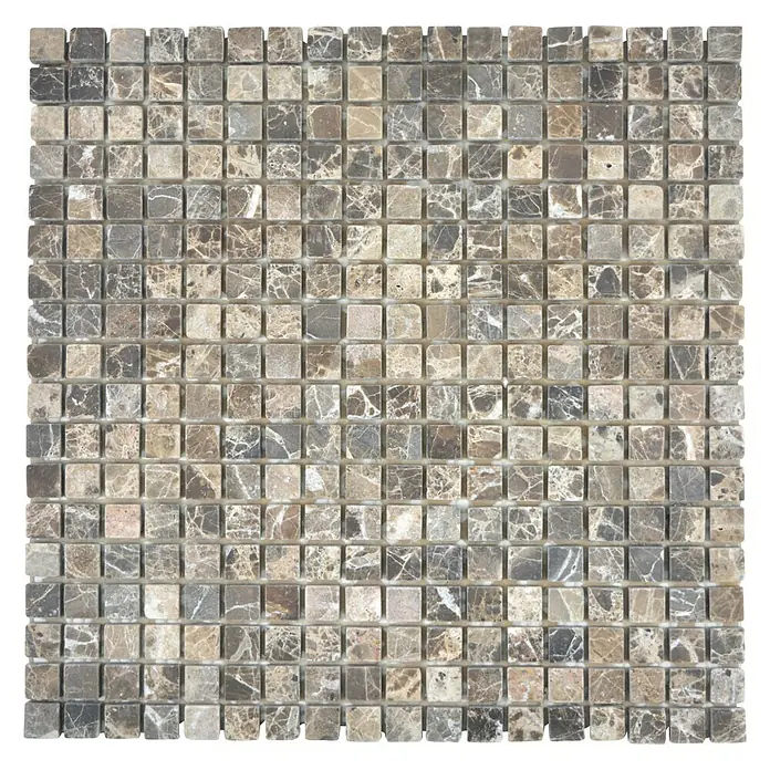 Mosaikfliese Quadrat Uni MOS 15/85 - 30,5 x 30,5 cm, Beige/Braun, Matt - Ansicht von oben
