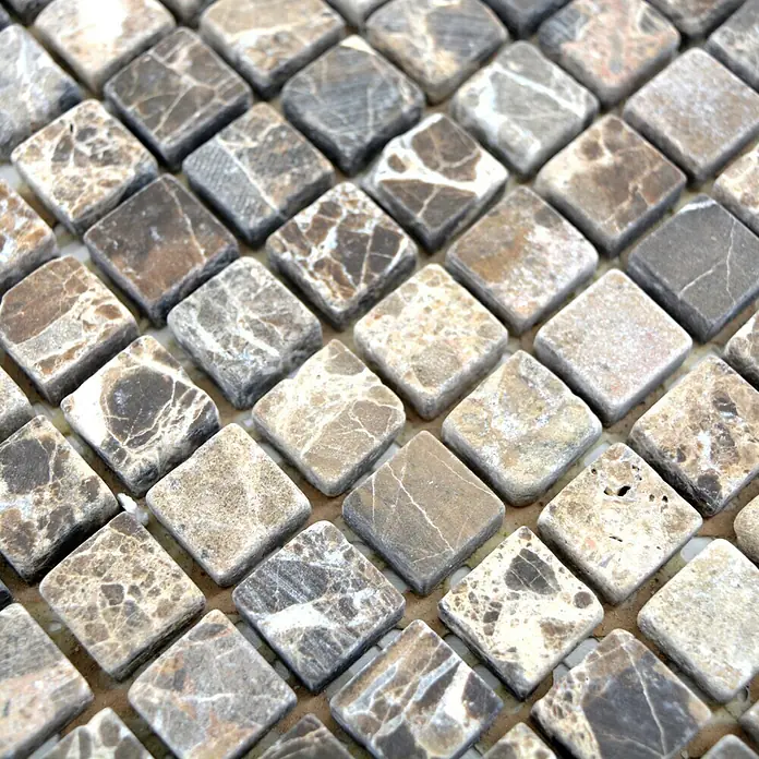 Mosaikfliese Quadrat Uni MOS 15/85 - 30,5 x 30,5 cm, Beige/Braun, Matt - Detailaufnahme