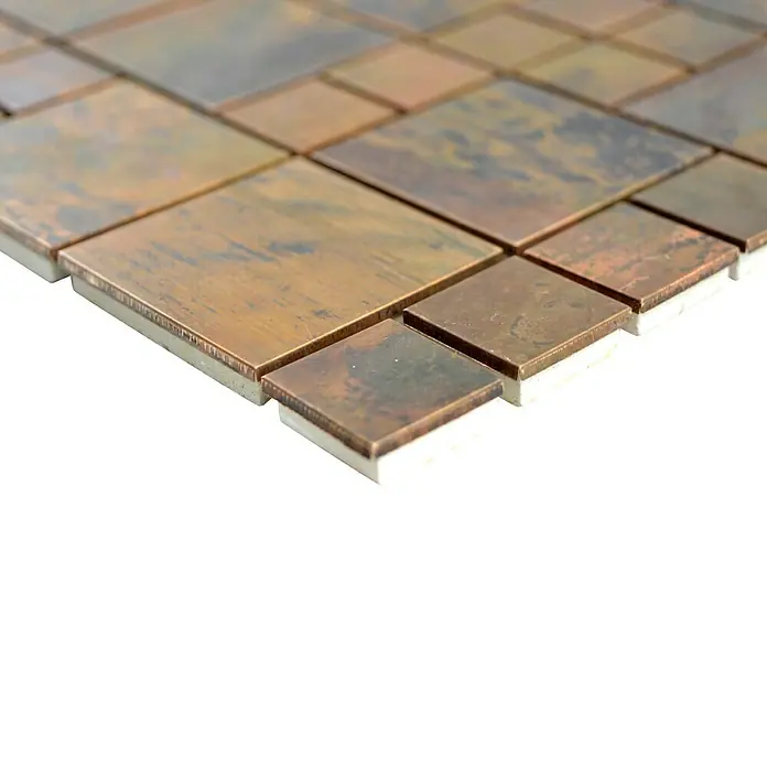 Mosaikfliese XK CO 36 - 30 x 30 cm, Kupfer, Matt - Detailaufnahme