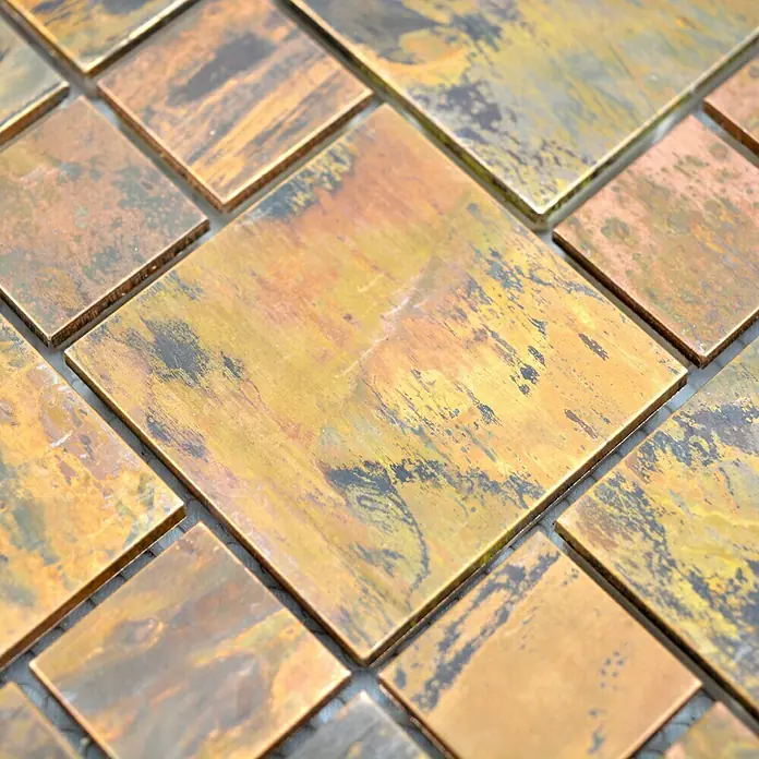 Mosaikfliese XK CO 36 - 30 x 30 cm, Kupfer, Matt - Detailaufnahme