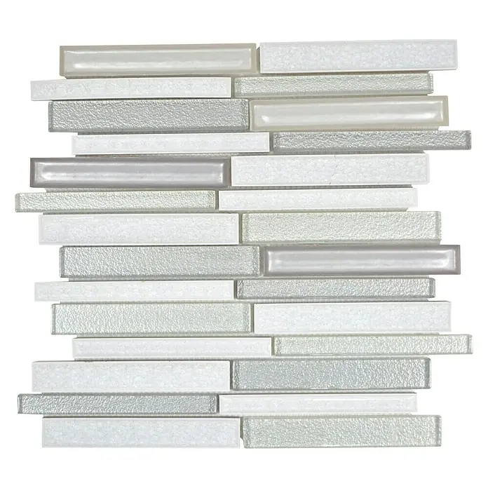 Mosaikfliese Verbund Crystal Mix ICE MV31 - 30 x 30 cm, Weiß, Glänzend - Ansicht von oben
