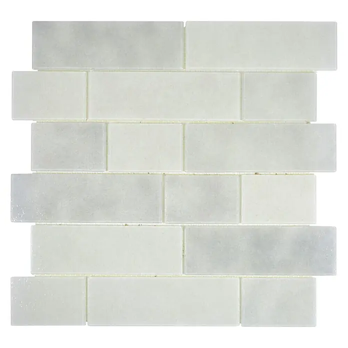 Mosaikfliese Mauerverbund LOFT 39LF - 30 x 30 cm, Weiß, Glänzend - Ansicht von oben