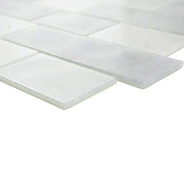 Mosaikfliese Mauerverbund LOFT 39LF - 30 x 30 cm, Weiß, Glänzend - Detailaufnahme