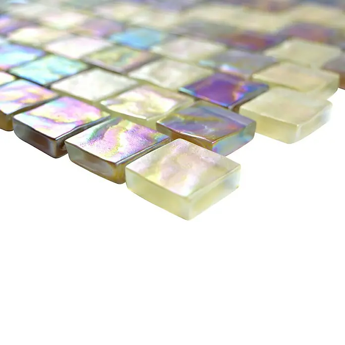 Mosaikfliese Quadrat Crystal Brick XCM SK65 - 29,8 x 29,8 cm, Bunt, Glänzend - Detailaufnahme