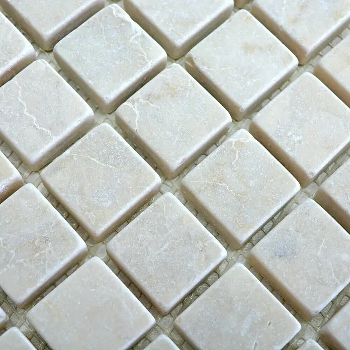 Mosaikfliese Quadrat Botticino XNT 41023 - 30,5 x 30,5 cm, Beige, Matt - Detailaufnahme
