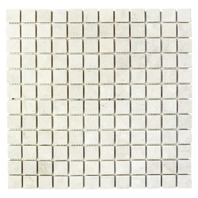 Mosaikfliese Quadrat Botticino XNT 41023 - 30,5 x 30,5 cm, Beige, Matt - Vorderansicht