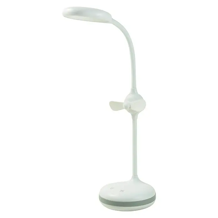 Proklima Stolna LED svjetiljka Ventilator - 3,5 W, Boja: Bijele boje, Visina: 33,5 cm, Ventilator - Pogled sprijeda