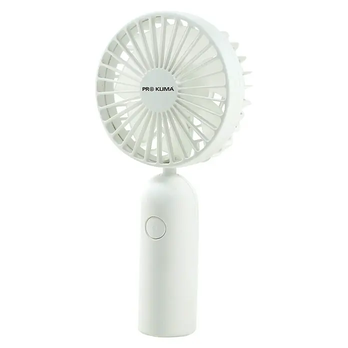 Proklima Ventilator - Weiß, Durchmesser: 8,9 cm, Nennspannung: 5 V (DC), Micro-USB-Anschluss - Vorderansicht