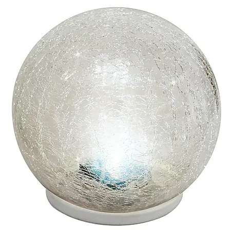 BAUHAUS  Napelemes gömblámpa Crack Glass