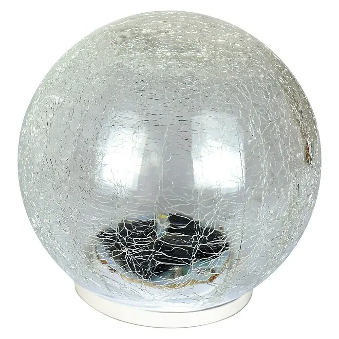 BAUHAUS Bolvormige solarlamp Crack Glass - Inhoud: 3 st., Transparant