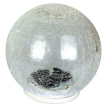 BAUHAUS  Bolvormige solarlamp Crack Glass