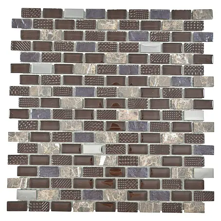 Mosaikfliese Brick Crystal Mix XCM B156