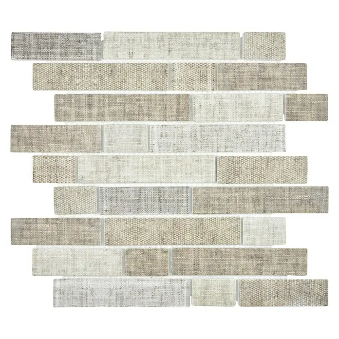 Mosaikfliese Brick Crystal Mix XCM BRV99 - 30 x 30 cm, Beige, Matt - Ansicht von oben