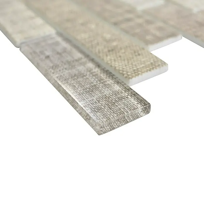 Mosaikfliese Brick Crystal Mix XCM BRV99 - 30 x 30 cm, Beige, Matt