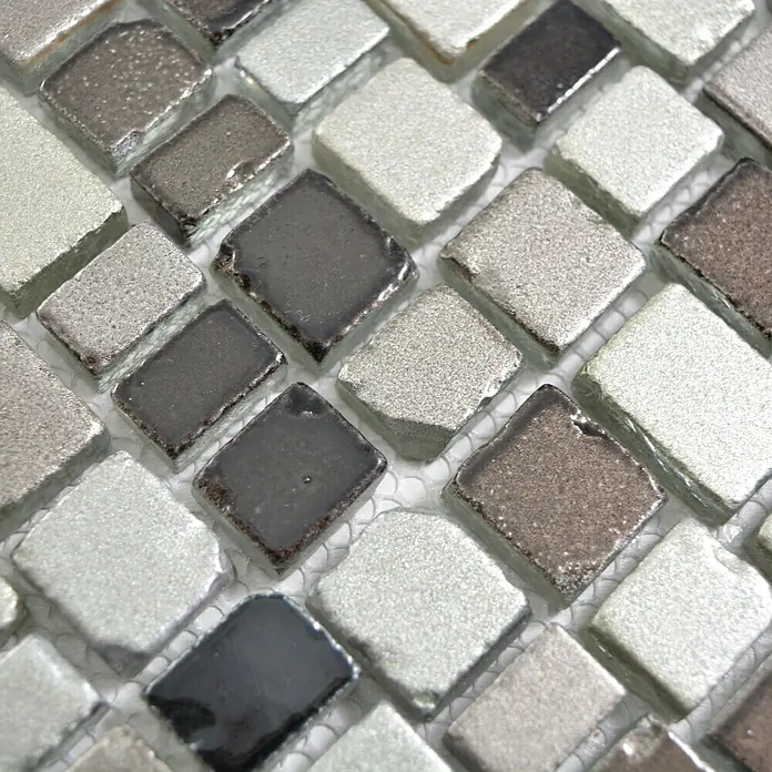 Mosaikfliese Crystaledge XCM GME 59 - 31,7 x 31,1 cm, Braun/Grau, Matt