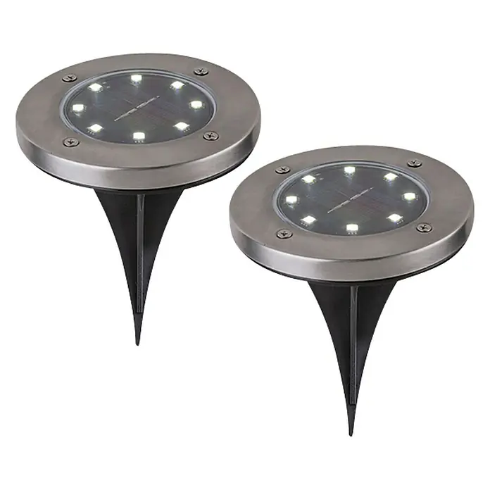 Solarleuchten-Set - LED, Ein-/Ausschalter, 2 Stk., Ø x H: 11,8 x 14 cm