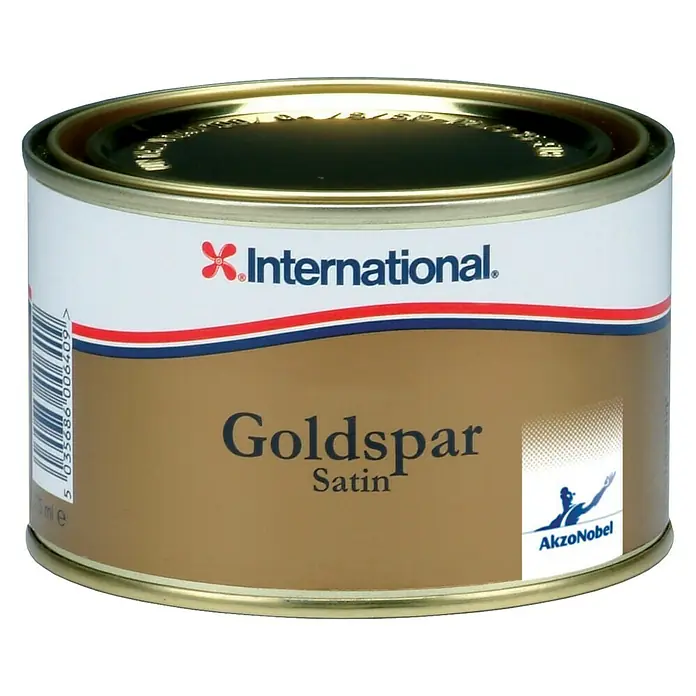 International Polyurethan-Klarlack Goldspar - Transparent, 375 ml, Seidenglänzend - Vorderansicht