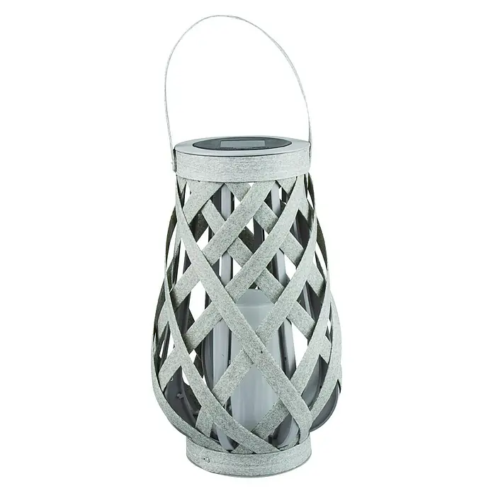 BAUHAUS LED-Solar-Dekoleuchte Candela - Grau, Ø x H: 16 x 27 cm, IP44