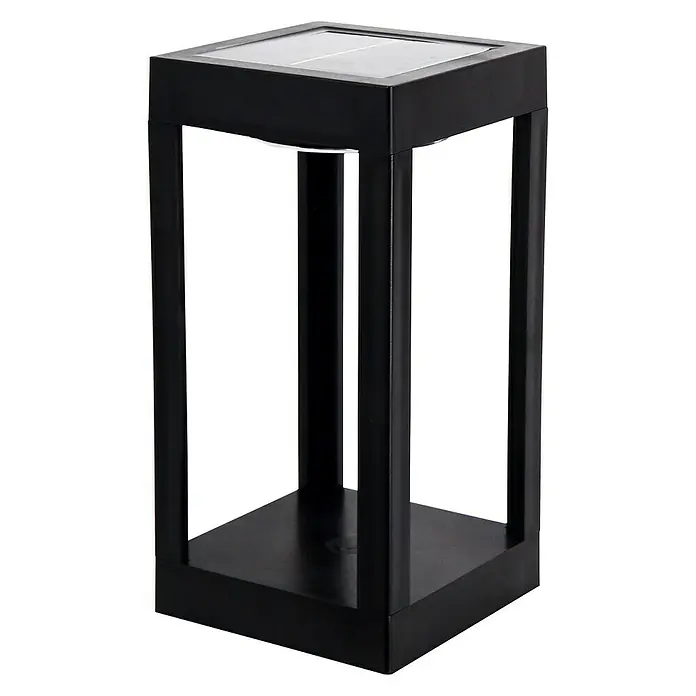BAUHAUS Solarleuchte Piazza - 12 x 0,06 W, Schwarz, 11,8 x 11,8 x 23,5 cm