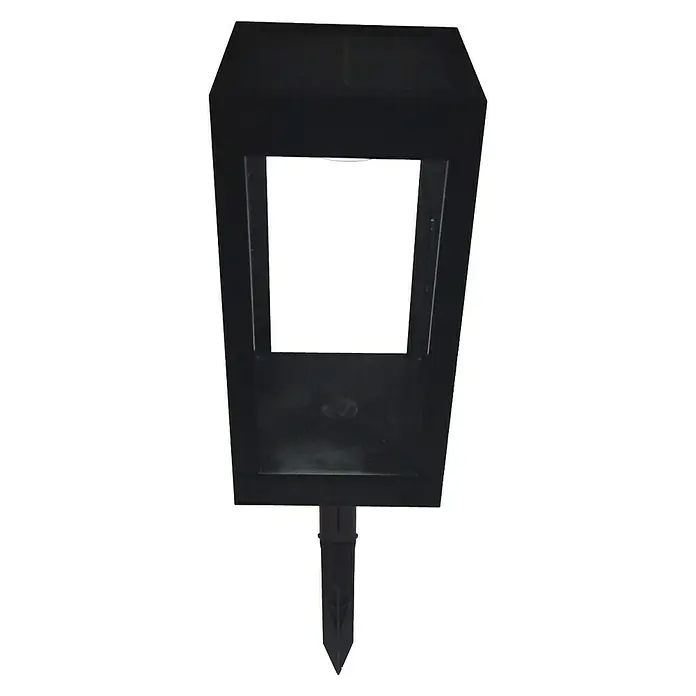 BAUHAUS Solarleuchte Piazza - 12 x 0,06 W, Schwarz, 11,8 x 11,8 x 23,5 cm - Vorderansicht