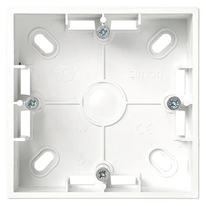 Simon 15 Caja de superficie - L x An x Al: 8,1 x 3,7 x 8,1 cm