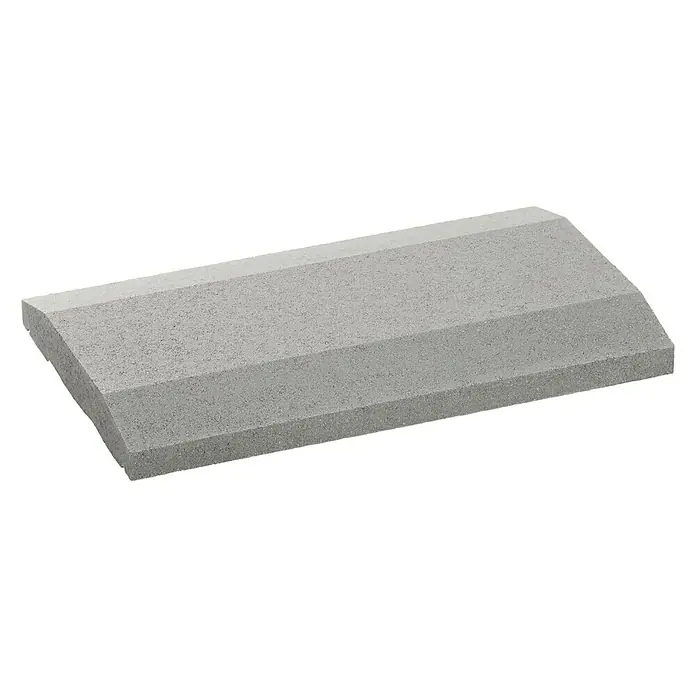Mauerabdeckplatte Pyramidal - 50 x 25 cm, Naturgrau, Beton