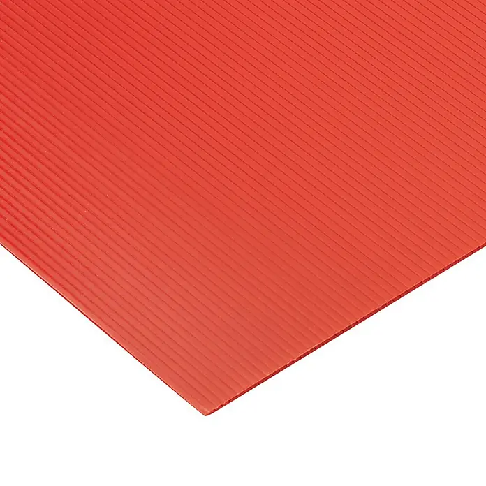 Vetronova Placa alveolar - 50 cm x 50 cm x 2,5 mm, Polipropileno, Rojo