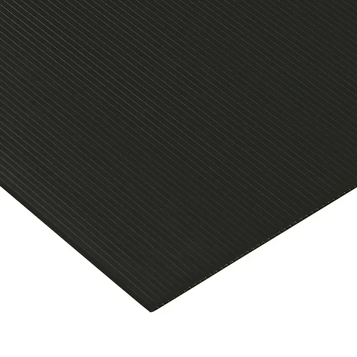 Vetronova Placa alveolar - 100 cm x 50 cm x 2,5 mm, Polipropileno, Negro