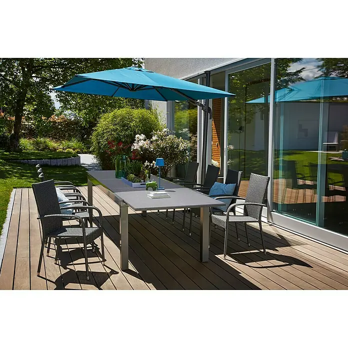 Sunfun Schirmbezug Capri - Petrol, Passend für: Sunfun Ampelschirmgestell Capri 200 x 250 cm