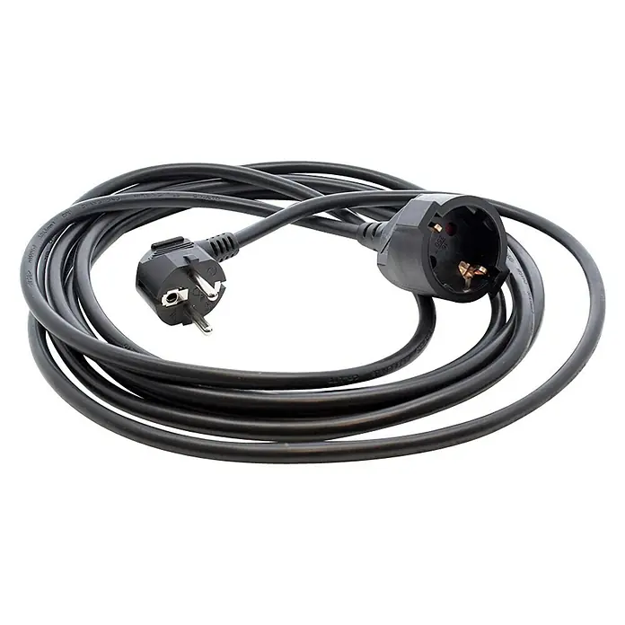 Voltomat Produžni kabel - Crne boje, 5 m, H05VV-F3G1,5