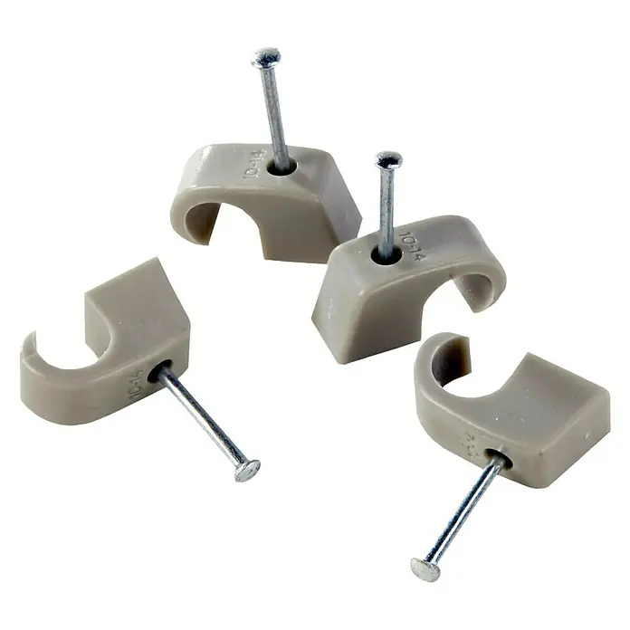 BAUHAUS Grapa para cable - 10 - 14 mm, 30 mm, 50 ud., Gris