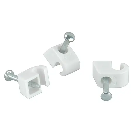 BAUHAUS  Grapa para cable blanca