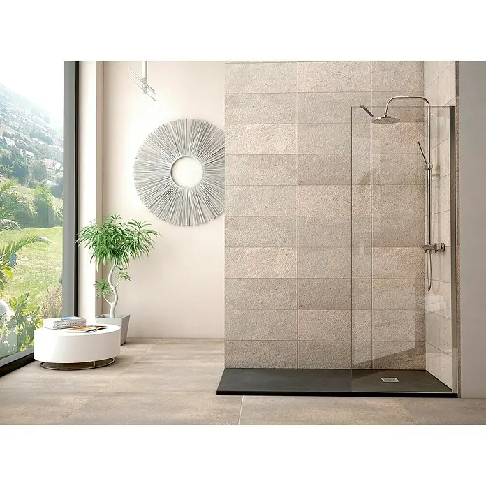Mampara de ducha fija Walk-In Antibes - Cromo, An x Al: 80 x 200 cm, 8 mm