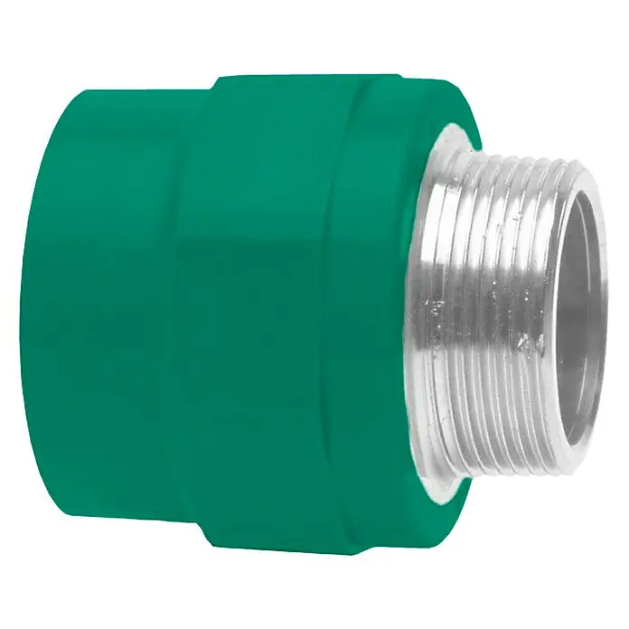 Isoltubex Enlace soldar - roscar PPR M - DN 32, Rosca exterior: 1″, Polipropileno