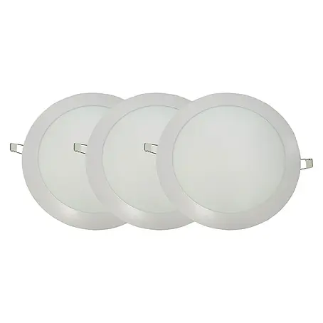 Set de focos LED empotrables redondos