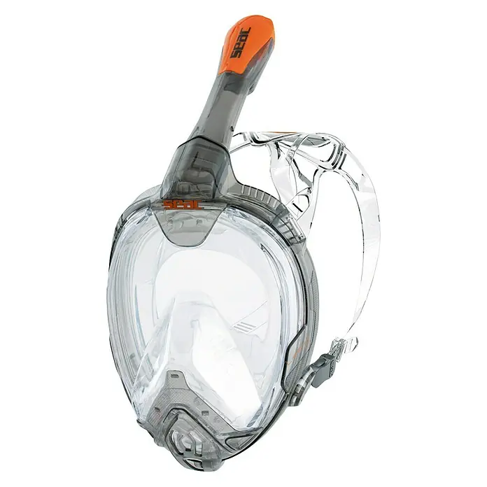 Seac Sub Máscara de Snorkel Libera - L/XL, Policarbonato, Negro/Naranja