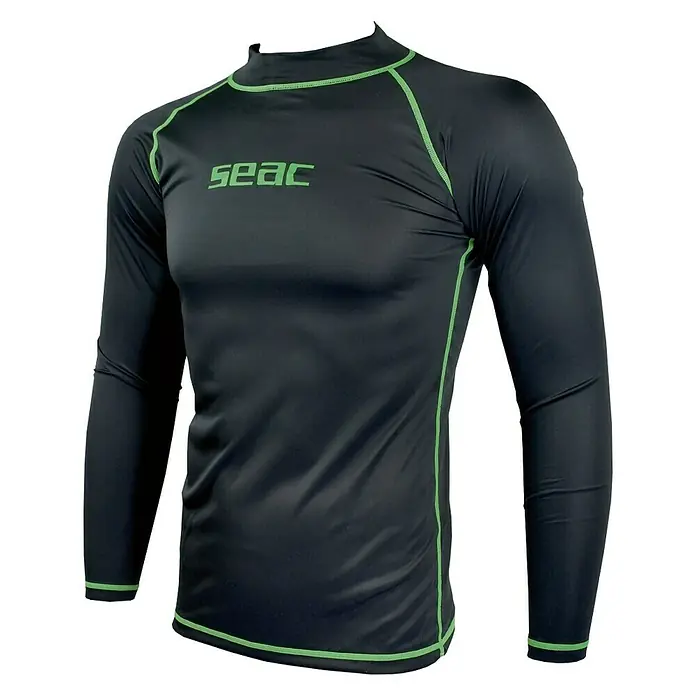 Seac Sub Camiseta térmica T-Sun Long - M, Negro/Verde