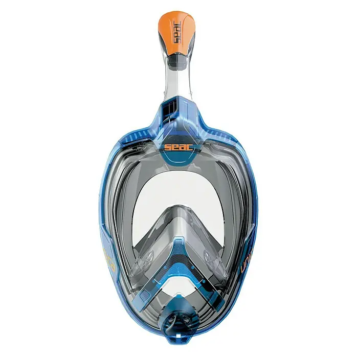 Seac Sub Máscara de Snorkel Magica - L/XL, Policarbonato, Azul/Naranja