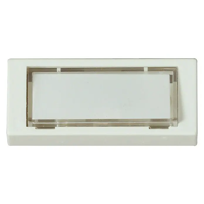 Heidemann Tipkalo za zvono - S pločicom s imenom, Bijele boje, Spojeno žicom, 60 x 25 x 13 mm - Pogled sprijeda